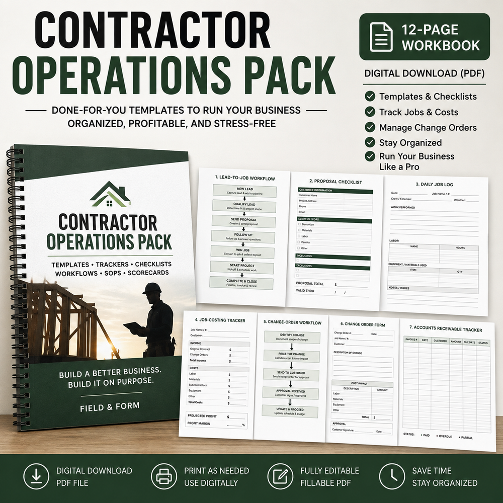 Contractor Operations Pack