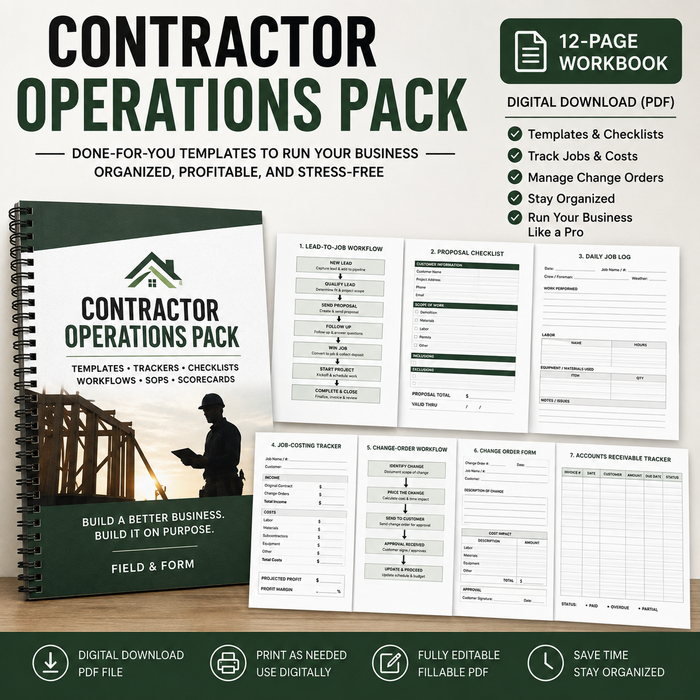 Contractor Operations Pack